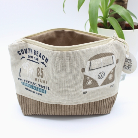 Universaltäschchen aus Canvas & Cord - Urlaub Vibes Surfen