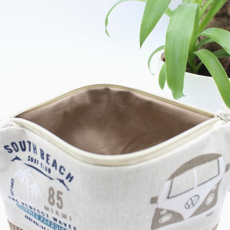 Universaltäschchen aus Canvas & Cord - Urlaub Vibes Surfen