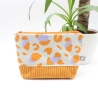 Universaltäschchen aus Canvas & Cord - Leoprint Orange Flieder