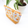 Universaltäschchen aus Canvas & Cord - Leoprint Orange Flieder