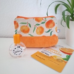 Universaltasche aus Canvas & Cord - Orangen Orange Beige