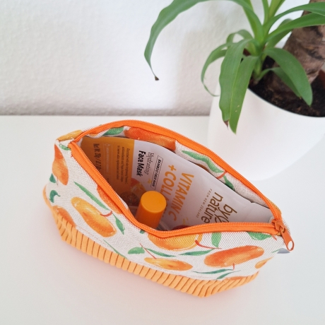 Universaltasche aus Canvas & Cord - Orangen Orange Beige