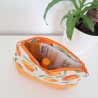 Universaltasche aus Canvas & Cord - Orangen Orange Beige
