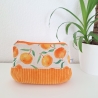 Universaltasche aus Canvas & Cord - Orangen Orange Beige