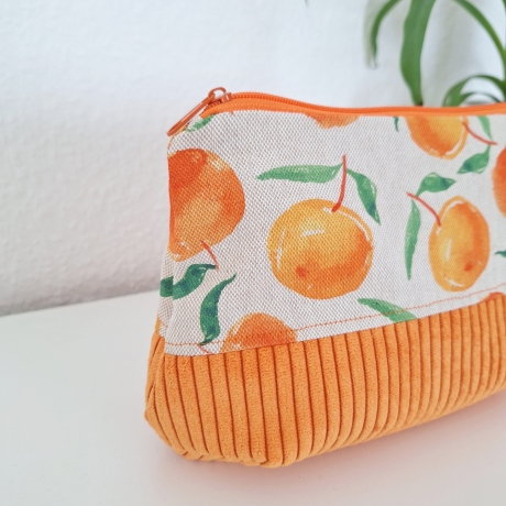 Universaltasche aus Canvas & Cord - Orangen Orange Beige