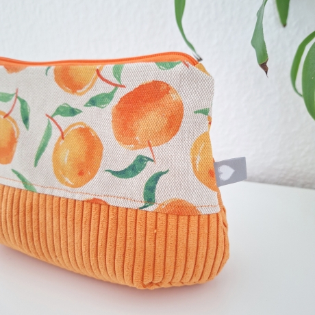 Universaltasche aus Canvas & Cord - Orangen Orange Beige