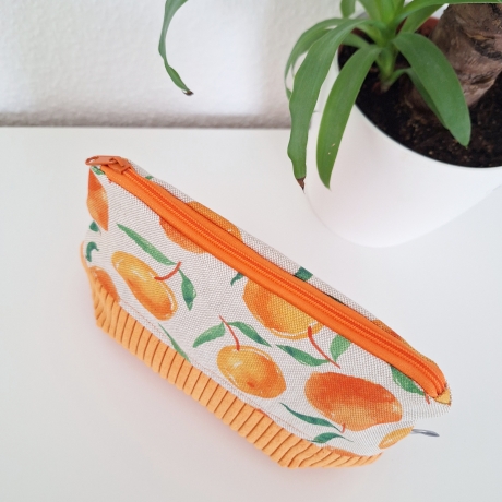 Universaltasche aus Canvas & Cord - Orangen Orange Beige