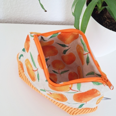 Universaltasche aus Canvas & Cord - Orangen Orange Beige