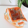 Universaltasche aus Canvas & Cord - Orangen Orange Beige