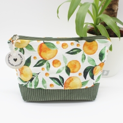 Universaltäschchen aus Canvas & Cord - Sommerlich Orangen