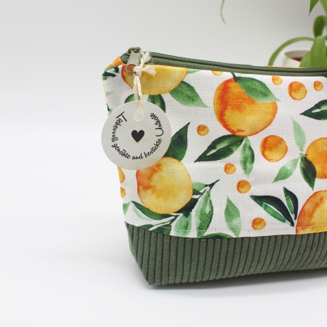 Universaltäschchen aus Canvas & Cord - Sommerlich Orangen
