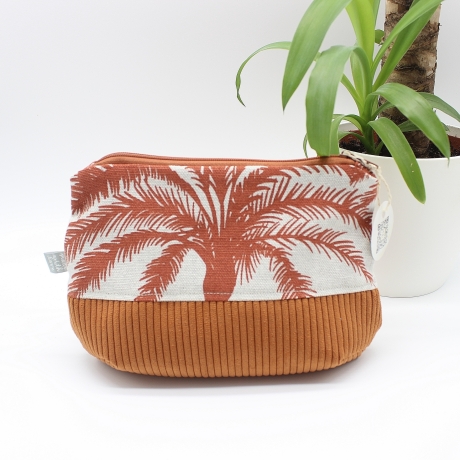 Universaltäschchen aus Canvas & Cord - Palmen Sommerlich