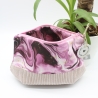 Universal-/Kosmetiktasche Marmoreffekt Lila Rosa Handmade