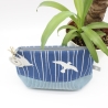 Universal-/Kosmetiktasche Schwalben Maritim Blau Handmade Unikat