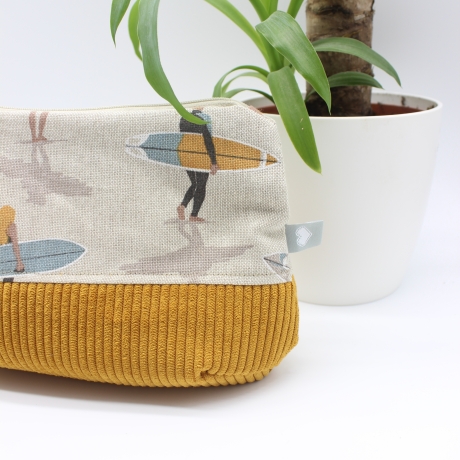 Universaltäschchen aus Canvas & Cord - Surfer Girl
