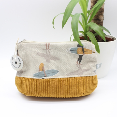 Universaltäschchen aus Canvas & Cord - Surfer Girl