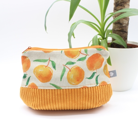 Universaltasche aus Canvas & Cord - Orangen Orange Beige
