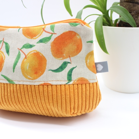 Universaltasche aus Canvas & Cord - Orangen Orange Beige