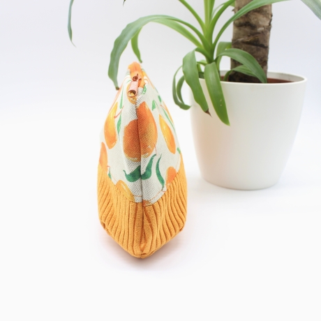 Universaltasche aus Canvas & Cord - Orangen Orange Beige