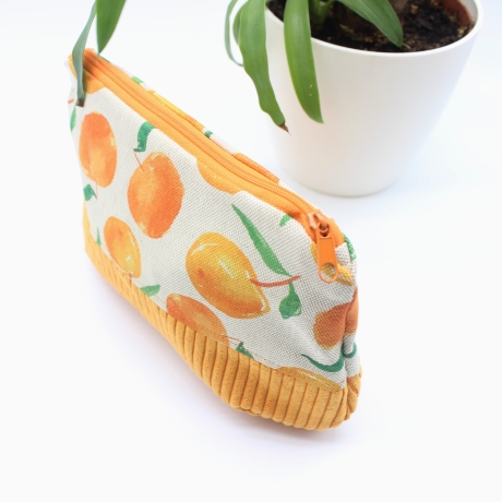 Universaltasche aus Canvas & Cord - Orangen Orange Beige