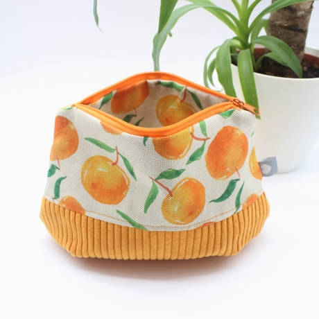 Universaltasche aus Canvas & Cord - Orangen Orange Beige