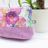 Universaltasche aus Canvas & Cord - Blumen Flieder
