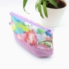 Universaltasche aus Canvas & Cord - Blumen Flieder