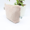 Kosmetiktasche Cord Altrosa Uni - handgenähtes Universaltäschchen
