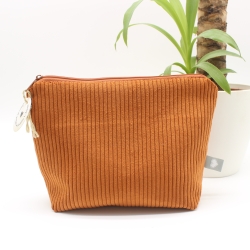 Universal-/Kosmetiktasche Cord Gelb Geschenkidee Handmade