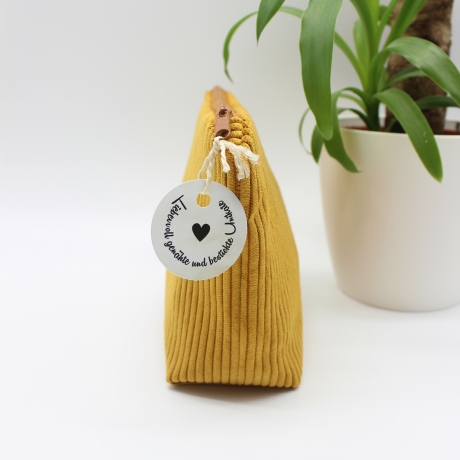 Universaltäschchen Cord Gelb Uni - Sommerlich Orangen