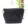 Universal-/Kosmetiktasche Cord Schwarz Geschenkidee Handmade
