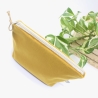 Universal-/Kosmetiktasche Samt Senfgelb Beige Geschenkidee Unikat