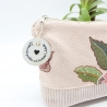 Kosmetiktasche Rosa geblümt - handgenähtes Universaltäschchen
