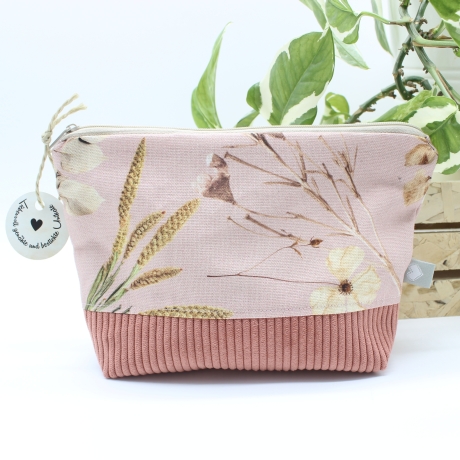 Universal-/Kosmetiktasche Altrosa Geschenkidee Handmade Unikat