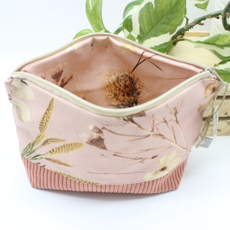 Universal-/Kosmetiktasche Altrosa Geschenkidee Handmade Unikat