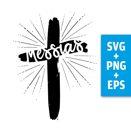 Druckdatei, SVG EPS PNG, Kreuz Design Jesus, christlich, Ostern