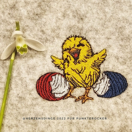 Einzeldatei Küken - Größe: 6.51 x 5.25 cm