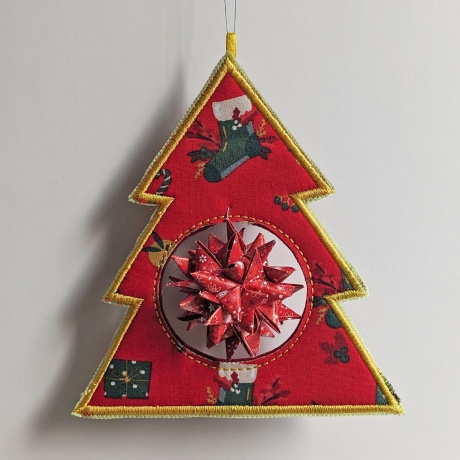 Kugelhalter Tanne 5x ITH Rahmen für Weihnachtsdeko Stickdatei