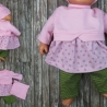 Tunika Legging und Mütze Kleidung passend für Puppen 32 cm Neu