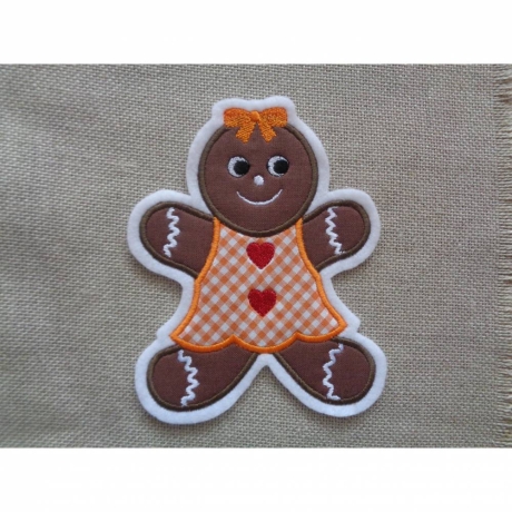 Applikation/Aufnäher Lebkuchenfrau