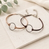 Lederarmband mit Ring Silver Circle - Schmuck aus Leder