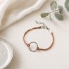 Lederarmband mit Ring Silver Circle - Schmuck aus Leder