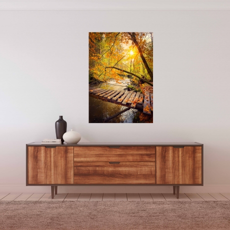 Neu! Fotografie Licht-Brücke als Poster Druck