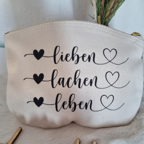 Baumwolltasche in creme mit Spruch