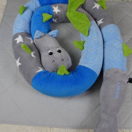 Bettschlange Drache, Puckschnecke, Bettrolle, Wickeltischrolle