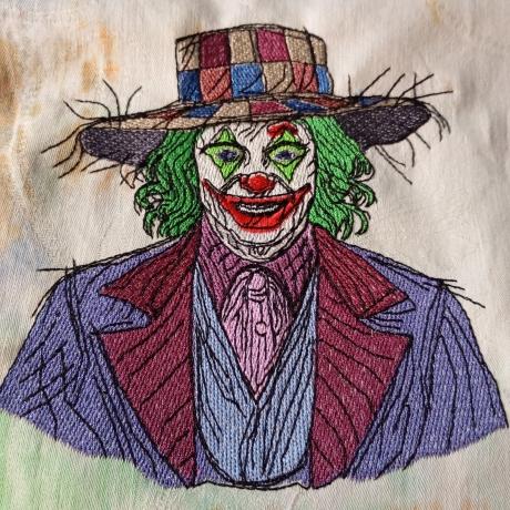 Clown mit charmantem Lächeln -  Größe 12,7 x 13,8 cm