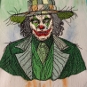 Clown -  was hat ihn zum weinen gebracht? -  Größe 12,8 x 13,8 cm