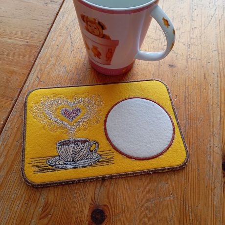 Kaffeeherz MugRug - 17.91x12.31 cm