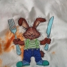 hungriger Hase - 11.76x12.12 cm
