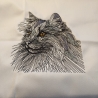 Katze Langhaar - 13.42 x 13.80 cm
